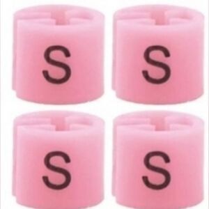 🔹️NIB Pink Small Plastic Clothing Clip On Hanger Size Tags